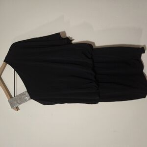 Elegant Black One-Shoulder Dress with Silver Strap